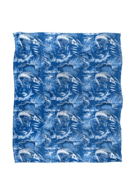 JQ Licensing Jl-Jp-Jq Sailfish Tiki Fishing Pattern 2 Silky Touch Super Soft Throw Blanket 152 X 127 cm in White - image 1