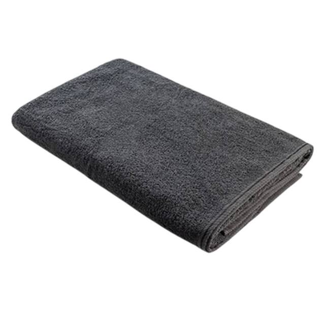 ARTG Bordered Bath Towel in Dark Grey - image 1