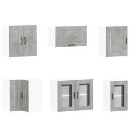 Berkfield Home 11 Piece Kitchen Cabinet Set Kalmar Concrete Grey Engineered Wood - thumbnail 5