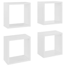 Berkfield Home Wall Cube Shelves 4 pcs White 26x15x26 cm - Size: 26 x 15 x 26 cm - thumbnail 3