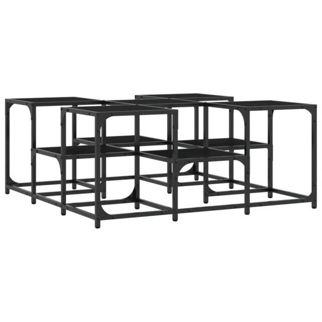Berkfield Home Coffee Table Black 91x91x40 cm Engineered Wood - Size: 91 x 91 x 40 cm - image 1