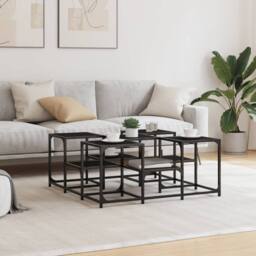 Berkfield Home Coffee Table Black 91x91x40 cm Engineered Wood - Size: 91 x 91 x 40 cm - thumbnail 3