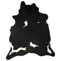 Berkfield Home Real Cow Hide Rug Black & White 150x170 cm - Size: 100 cm diameter - thumbnail 5