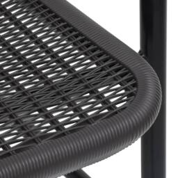 Berkfield Home Sturdy Garden Chairs 8 pcs Plastic Rattan & Steel 110 kg in Black - thumbnail 7