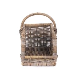 Red Hamper Rattan Kubu Grey Rattan Open Ended Log Basket in Brown - thumbnail 2