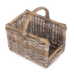 Red Hamper Rattan Kubu Grey Rattan Open Ended Log Basket in Brown - thumbnail 3