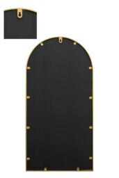 "MirrorOutlet Gold Metal Framed Arched Wall Mirror 31"" X 16"" (80CM X 40CM) - Size: 1 Pack" - thumbnail 5