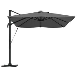 Berkfield Home Cantilever Roma Parasol with LEDs Anthracite 352x251x265 cm Aluminium - Size: 352 x 251 x 265 cm - thumbnail 6