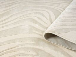 Desire Rugs Vellure Modern Living Room Area Rug Embossed Metallic Sheen Marble in Cream - Size: 60 cm x 220 cm - thumbnail 3