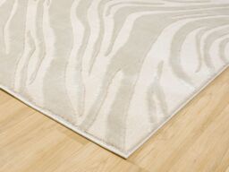 Desire Rugs Vellure Modern Living Room Area Rug Embossed Metallic Sheen Marble in Cream - Size: 60 cm x 220 cm - thumbnail 4