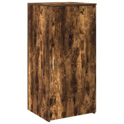 Berkfield Home Reception Desk Smoked Oak 200x50x103.5 cm Engineered Wood in Brown - thumbnail 9