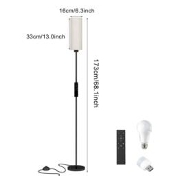 Havendro LED Floor Lamp 3 Color Dimmable Magnetic Remote Control in Black - thumbnail 2
