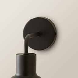 ValueLights Bellamy Globe Glass Shade Rechargeable Wall Light in Black - thumbnail 5