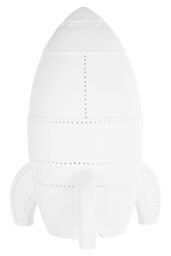 Orsina Kids Rocket Night Light, Fun Ceramic Rocket Design With Warm Glow Effect, Inspires Imagination & Eases in White - thumbnail 1