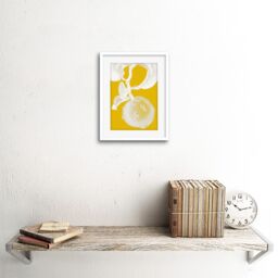 "Artery8 Wall Art Print Modern Bold Biodiversity Orange Plant Artwork Framed 9X7 Inch in White - Size: W7"" x H9""" - thumbnail 2