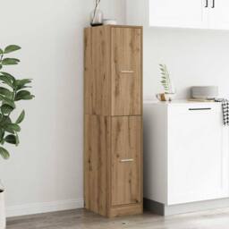 Berkfield Home Elegant Apothecary Cabinet Artisian Oak 30x41x144.5 cm Engineered Wood in Brown - thumbnail 2