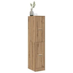 Berkfield Home Elegant Apothecary Cabinet Artisian Oak 30x41x144.5 cm Engineered Wood in Brown - thumbnail 1