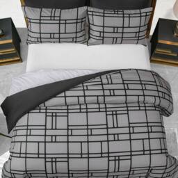 Grace Luxury Hypoallergenic King Size Duvet Cover with Matching Pillowcases in Grey - thumbnail 2