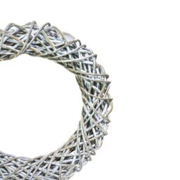 Ivyline Rattan Wreath White Diam 50Cm - Made of Kubu Rattan - On trend design - thumbnail 3