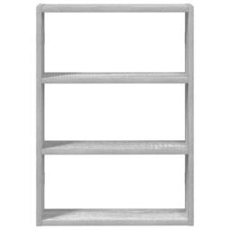 Berkfield Home Decorative Wall Shelf Grey Sonoma 43x9x60 cm Engineered Wood - Size: 43 x 9 x 60 cm - thumbnail 4