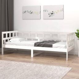 Berkfield Home Day Bed White Solid Wood Pine 90x190 cm - thumbnail 4