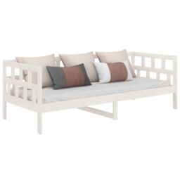 Berkfield Home Day Bed White Solid Wood Pine 90x190 cm - thumbnail 3