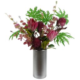 Leaf Pack of 6 x 65cm Protea Sugarbush Flower Stem - Pink - Size: 6 x 65 cm - thumbnail 2