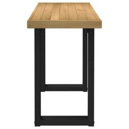 Berkfield Home Desk NOAIN U-Shaped Legs 120x50x75 cm Solid Wood Pine in Brown - Size: 120 x 50 x 75 cm - thumbnail 4
