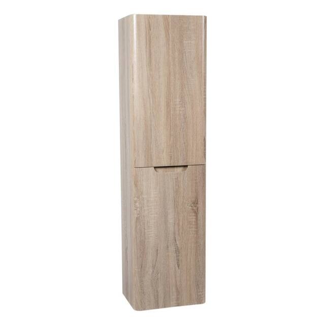 Bathroom Kingdom Monza Oak Wall Hung Tall Cabinet 350mm in Light Brown - image 1