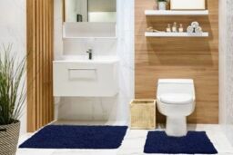New Edge Blinds Tumble Twist Collection Pure Cotton 2pc Bath set in Blue - Size: 50 cm x 80 cm