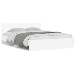 Berkfield Home Bed Frame without Mattress White 150x200 cm King Size - thumbnail 1