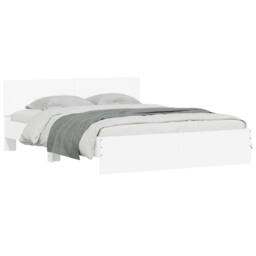 Berkfield Home Bed Frame without Mattress White 150x200 cm King Size - thumbnail 3