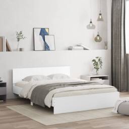 Berkfield Home Bed Frame without Mattress White 150x200 cm King Size - thumbnail 2