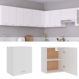 Berkfield Home Hanging Cabinet White 50x31x60 cm Engineered Wood - Size: 50 x 31 x 60 cm - thumbnail 2