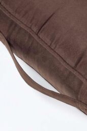 Homescapes Faux Suede Coccyx Cushion in Brown - Size: 50 cm x 50 cm - thumbnail 4