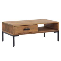 Berkfield Home Decorative Coffee Table 90x50x35 cm Solid Pinewood in Brown - Size: 90 x 50 x 35 cm - thumbnail 3