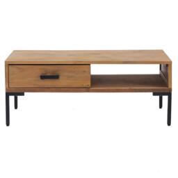 Berkfield Home Decorative Coffee Table 90x50x35 cm Solid Pinewood in Brown - Size: 90 x 50 x 35 cm - thumbnail 1