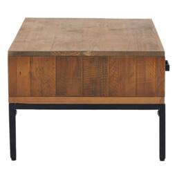 Berkfield Home Decorative Coffee Table 90x50x35 cm Solid Pinewood in Brown - Size: 90 x 50 x 35 cm - thumbnail 5