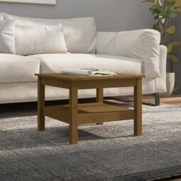 Berkfield Home Coffee Table Honey Brown 55x55x40 cm Solid Wood Pine - Size: 55 x 55 x 40 cm - thumbnail 1