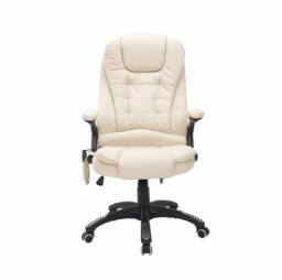 STILVORA Office Chair with Heating & Massage, Beige - thumbnail 3
