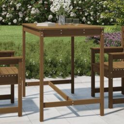 Berkfield Home Garden Table Honey Brown 121x82.5x110 cm Solid Wood Pine - thumbnail 1