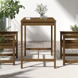 Berkfield Home Garden Table Honey Brown 121x82.5x110 cm Solid Wood Pine - thumbnail 3