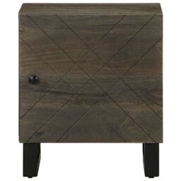 Berkfield Home Bedside Cabinet Black 40x33x46 cm Solid Wood Mango - Size: 40 x 33 x 46 cm - thumbnail 3