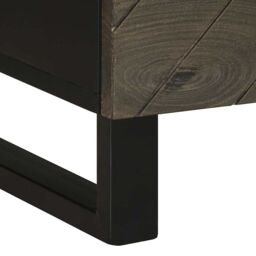 Berkfield Home Bedside Cabinet Black 40x33x46 cm Solid Wood Mango - Size: 40 x 33 x 46 cm - thumbnail 9