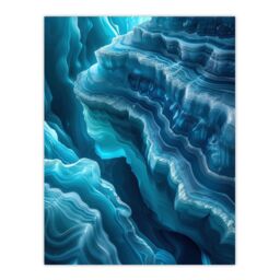 "Artery8 Wall Art Print Luminescent Blue Ice Glacier Abstract Canyon Poster - Size: W24"" x H32""" - thumbnail 1