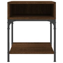 Berkfield Home Bedside Tables 2 pcs Brown Oak 40x41x50 cm Engineered Wood - Size: 40 x 41 x 50 cm - thumbnail 5