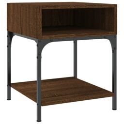 Berkfield Home Bedside Tables 2 pcs Brown Oak 40x41x50 cm Engineered Wood - Size: 40 x 41 x 50 cm - thumbnail 4