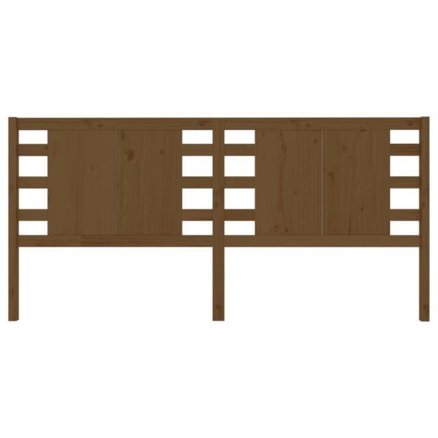 Berkfield Home Headboard Honey Brown 126x4x100 cm Solid Wood Pine - Size: 126 x 4 x 100 cm - image 1