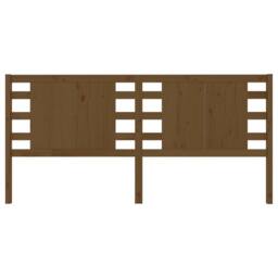 Berkfield Home Headboard Honey Brown 126x4x100 cm Solid Wood Pine - Size: 126 x 4 x 100 cm - thumbnail 1
