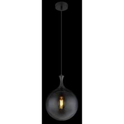 Netlighting Dalton Globe Pendant Matt Black Balls Smoke Glass Shade 1x E27 - thumbnail 3